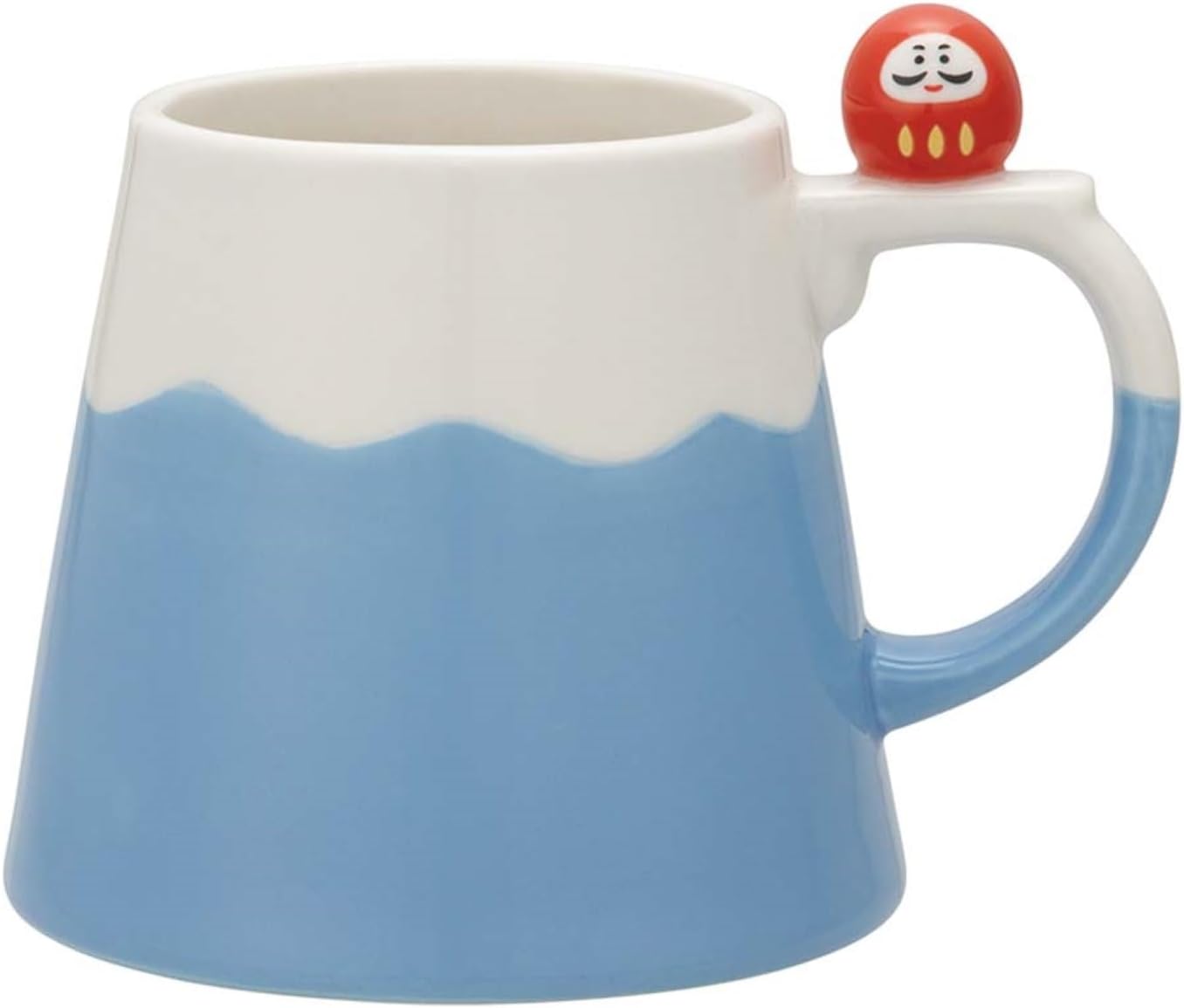 Mount Fuji Ceramic Mug – 300ml Japanese Cup with Daruma or Shiba Inu Handle | Gift-Ready