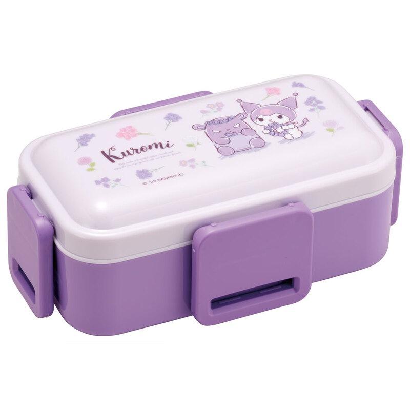 SKATER Kuromi Antibacterial 2-Tier Stackable Bento Box 600ml | Sanrio Design | Made in Japan