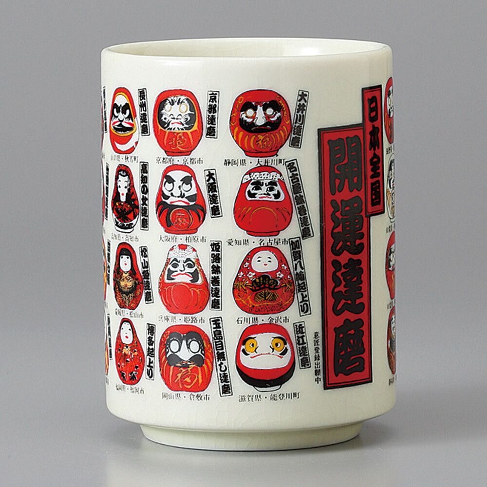 Minoware TOKI Sushi Yunomi Teacup β Kaiun Dharma Design | 7Γ10cm | Microwave Safe | Made in Japan