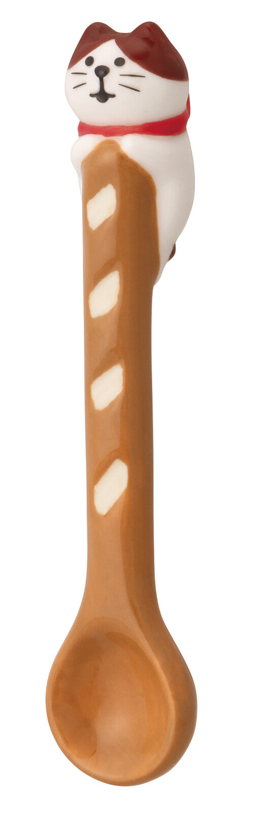 Baguette Spoon – Tuxedo Cat | Hand-Painted Ceramic Spoon | Imported from Japan