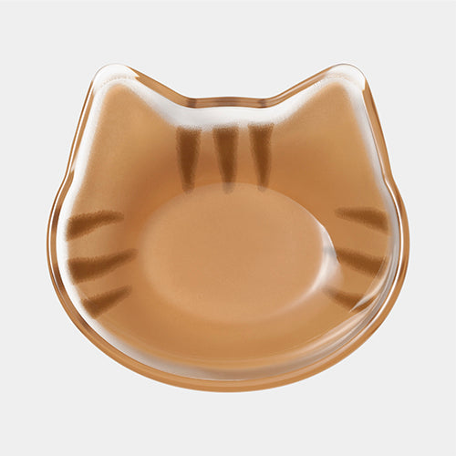 Coconeco Cat Face Glass Plate – Mame-dish Series | Chatra (Brown Tabby) / Tiger (Gray Tabby) / Hachiware (Black & White) | Made in Japan