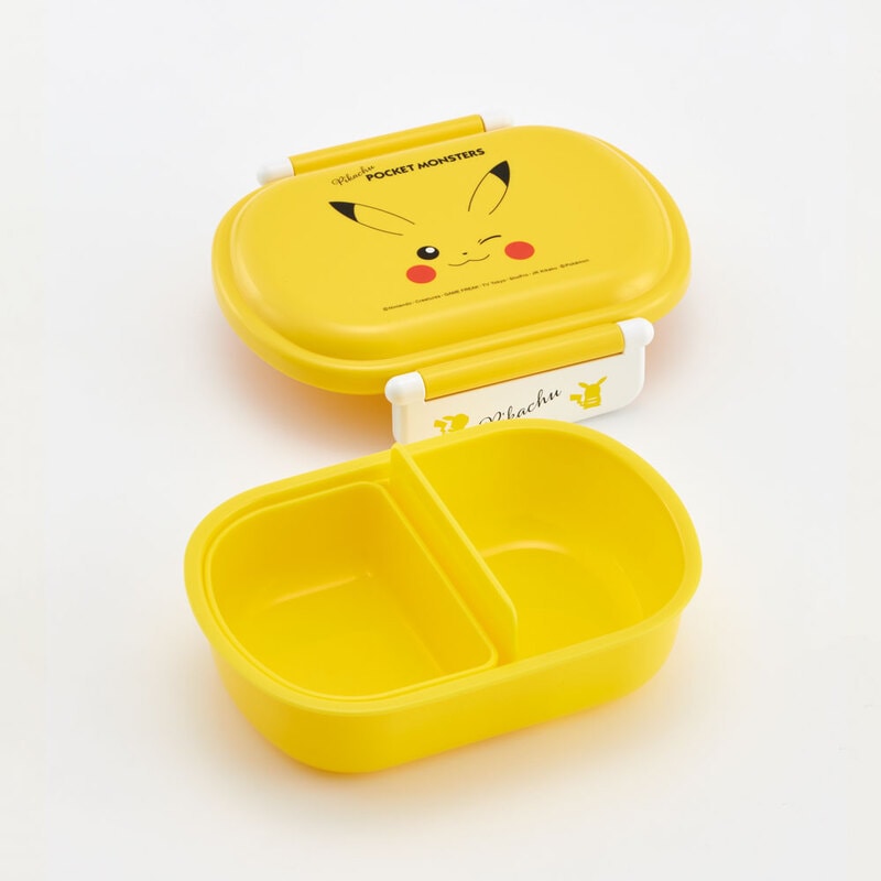 Japanese Skater Pikachu Face Lunch Box – 360ml Bento Box with Divider | Leak-Resistant, Microwave & Dishwasher Safe | Authentic Made in Japan