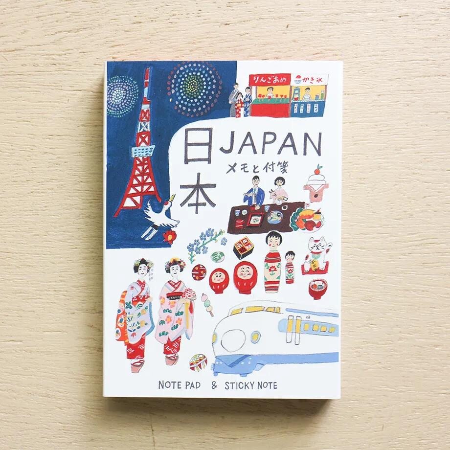 Ai Okino Memo & Sticky Notes Set – JAPAN Local Series | Japanese Stationery | Made in Japan