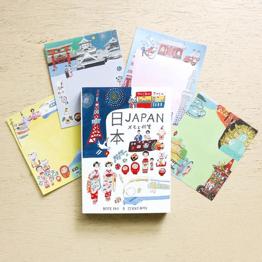 Ai Okino Memo & Sticky Notes Set – JAPAN Local Series | Japanese Stationery | Made in Japan