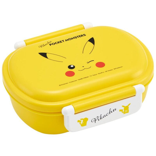 Japanese Skater Pikachu Face Lunch Box – 360ml Bento Box with Divider | Leak-Resistant, Microwave & Dishwasher Safe | Authentic Made in Japan