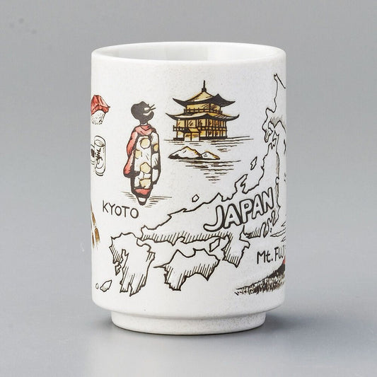 Minoware TOKI Sushi Yunomi Teacup – 7×10cm | Microwave Safe | Made in Japan