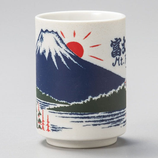 Minoware TOKI Sushi Yunomi Teacup – Fuji Design | 7×10cm | Microwave Safe | Made in Japan